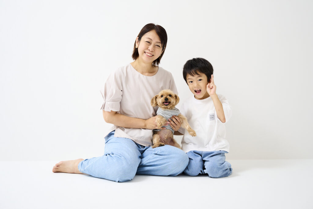 爽やかなお揃いコーデで仲良し撮影