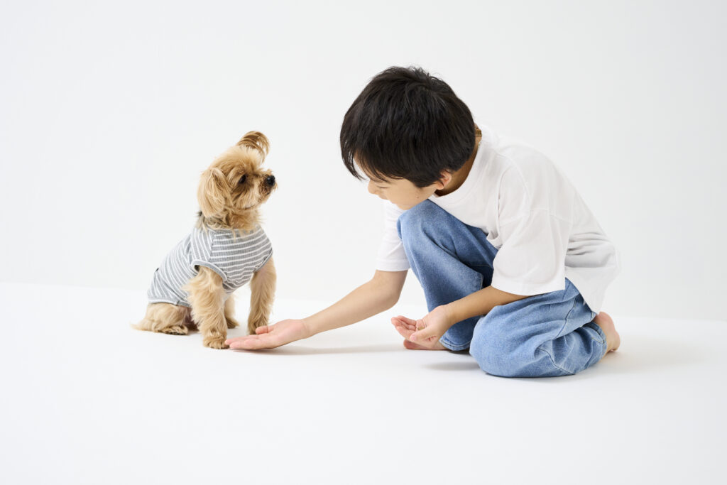 爽やかなお揃いコーデで仲良し撮影