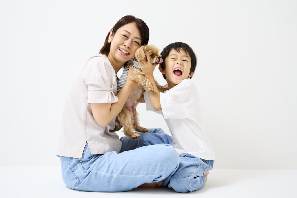 爽やかなお揃いコーデで仲良し撮影